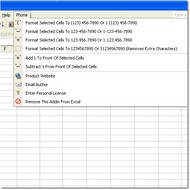 Excel Convert Phone Numbers Software screenshot